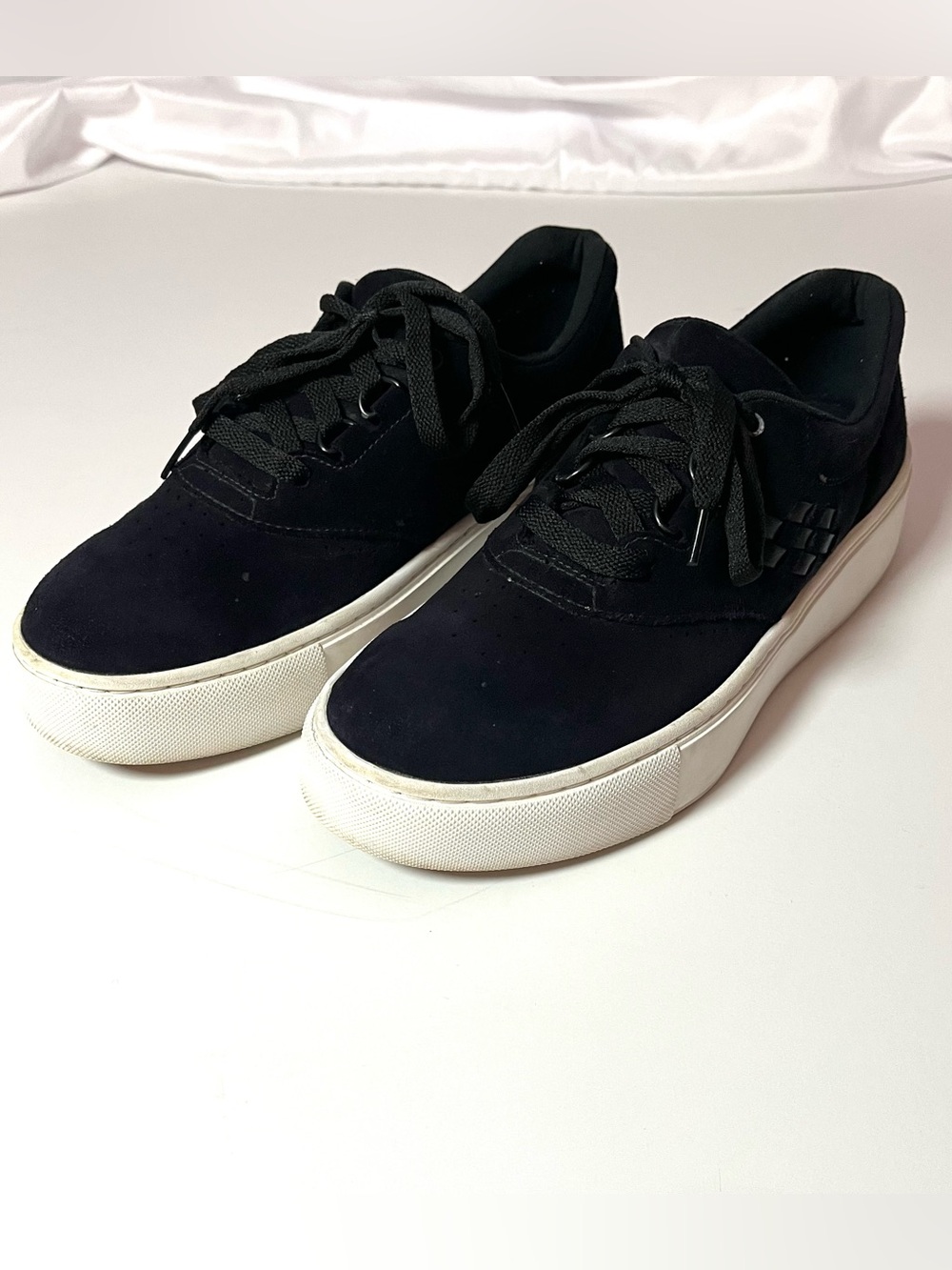SAS Sunny Black Suede Lace Up Platform Walking Sneakers Women's Size 8.5 M